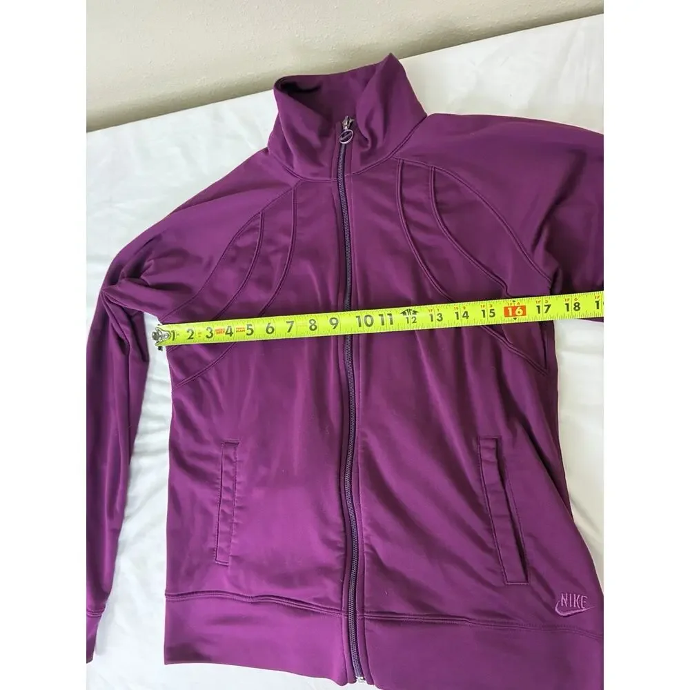 Nike sportswear girls full zip up jacket size M plum purple Athletic